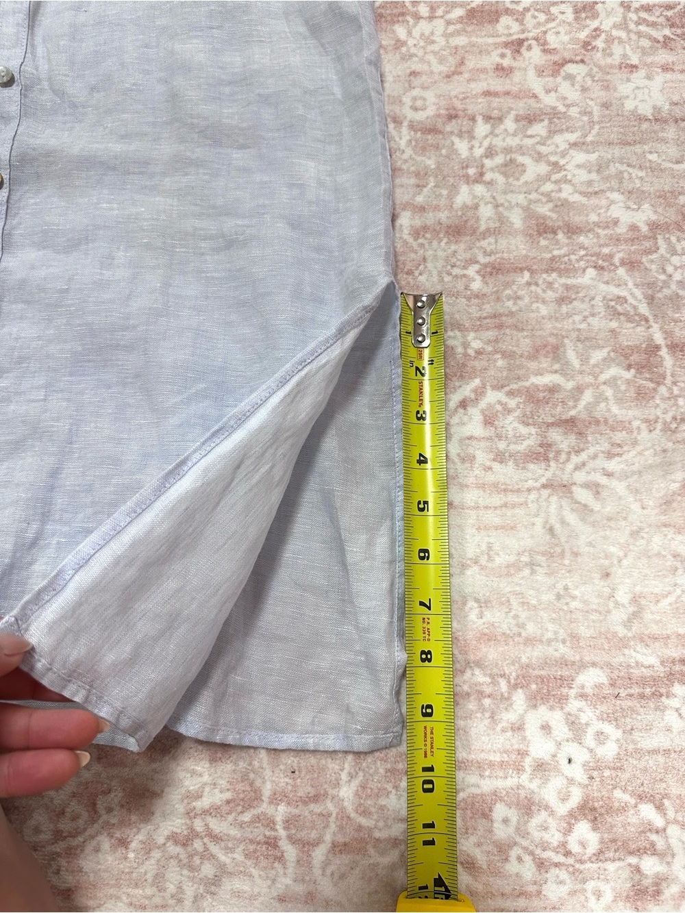 100% Linen 🦋 Tahari Buttoned Long Top - Picture 10 of 10